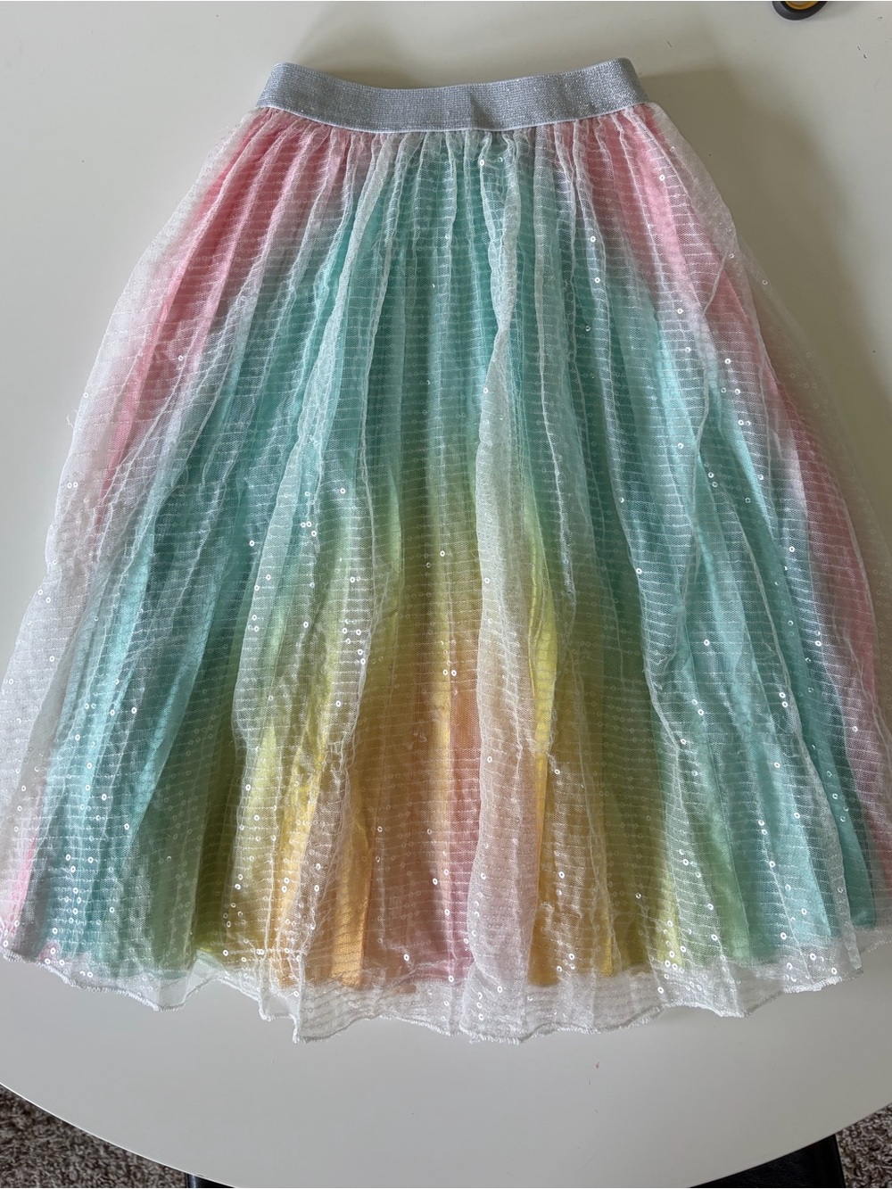 Lola + The Boys Skirt Rainbow Sequin Tulle Size 6